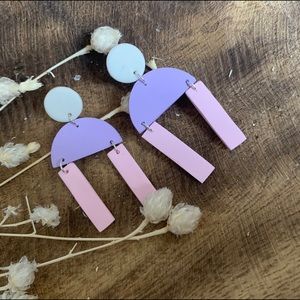 Handmade polymer clay earrings in the style Angela